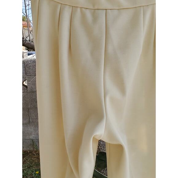 Vintage Loft Knit Pant Suit Womens 2P Ivory Cream Sleeveless Knit Tank Retro 50s - Picture 13 of 16